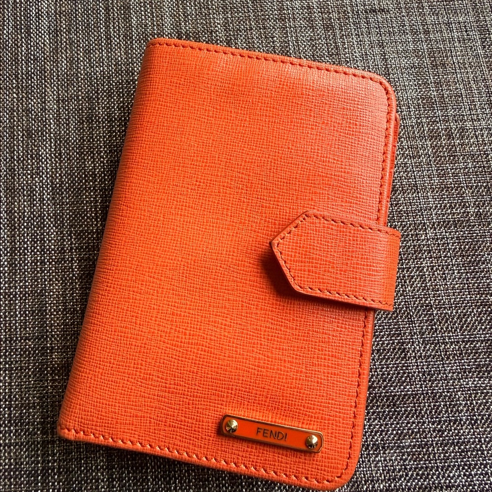 Fendi Vibrant Orange Compact Wallet